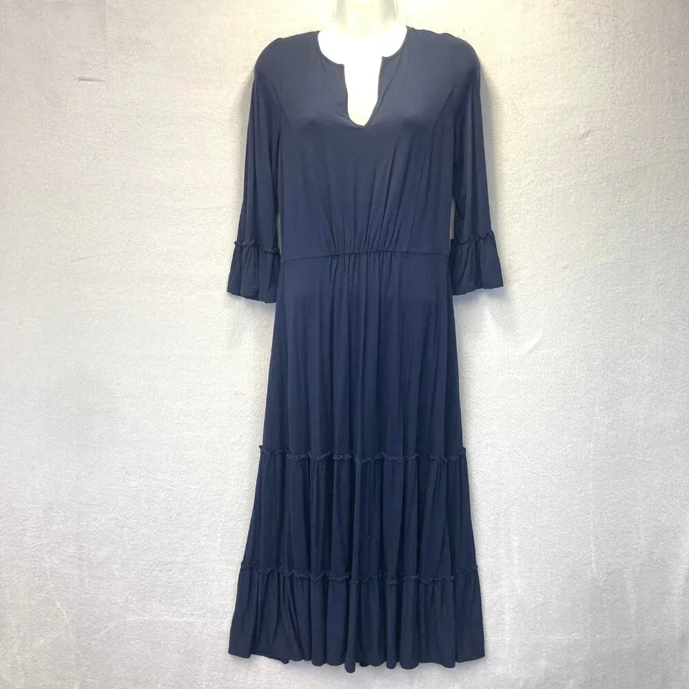 boden tiered jersey maxi dress Boden Women's Tala Tiered Jersey Maxi Dress in Blue